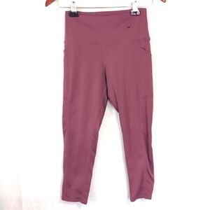 Aeropostale Mauve Athletic Leggings with Pockets Cropped Length Size Small